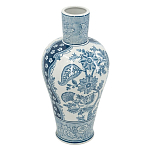 Ваза с голубым цветочным рисунком 43 см Blue & White Ornament варинант исполнения - 1 | Loft Concept в Челябинске