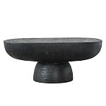 Столик кофейный черного цвета с овальной столешницей и круглым основанием Black Dalmen Table варинант исполнения - 1 | Loft Concept в Челябинске