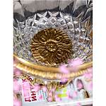 Чаша из прозрачного стекла с ручками и ободком из бронзы Eden Garden варинант исполнения - 4 | Loft Concept в Челябинске