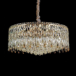 Люстра круглая с хрустальными подвесками на золотистом каркасе Roul Crystal Light варинант исполнения - 7 | Loft Concept в Челябинске