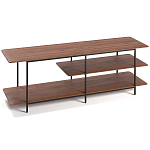 ТВ-тумба с полками из массива ореха Derick Wooden TV Stand варинант исполнения - 2 | Loft Concept в Челябинске