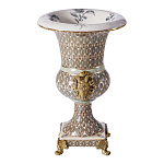 Ваза с овнами из фарфора с бронзовыми элементами Bronze Aries варинант исполнения - 3 | Loft Concept в Челябинске