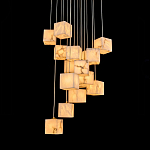 Люстра подвесная с квадратными плафонами из натурального камня Glowing Spheres варинант исполнения - 1 | Loft Concept в Челябинске