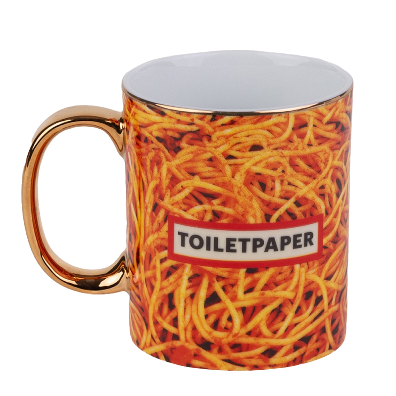 Кружка Seletti Spaghetti Красный Золотой Кружка Seletti Spaghetti Красный Золотой в Челябинске | Loft Concept