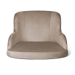 Барный стул со спинкой и подлокотниками на 4-х коричневых ножках Бежевый Велюр Ava Charm варинант исполнения - 2 | Loft Concept в Челябинске