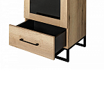 Шкаф-витрина в стиле лофт с чёрной стеклянной дверью Urban Style Space варинант исполнения - 4 | Loft Concept в Челябинске