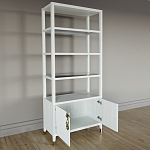 Стеллаж со стеклянными полками Elsa Dreams White варинант исполнения - 5 | Loft Concept в Челябинске