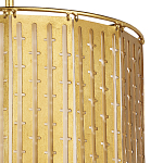 Люстра с золотым фактурным каркасом и тканевым абажуром Lustery Gold варинант исполнения - 1 | Loft Concept в Челябинске