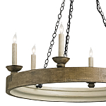 Люстра в форме кольца на 3-х черных цепях Glitter City Lights варинант исполнения - 1 | Loft Concept в Челябинске