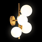 Бра с золотым основанием и 5-ю белыми шарообразными плафонами Bubble варинант исполнения - 3 | Loft Concept в Челябинске