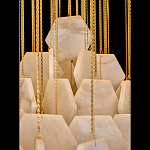 Люстра с фигурными подвесками из натурального камня Glowing Spheres варинант исполнения - 4 | Loft Concept в Челябинске