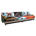 Большой Трехместный Диван с цветным принтом Qalakabusha Large Sofa варинант исполнения - 2 | Loft Concept в Челябинске