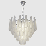 Люстра с подвесками из рифленного стекла в форме капель Textured Glass Chandelier варинант исполнения - 3 | Loft Concept в Челябинске