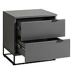 Тумба прикроватная цвета графит с ящиками Strict Lines варинант исполнения - 4 | Loft Concept в Челябинске