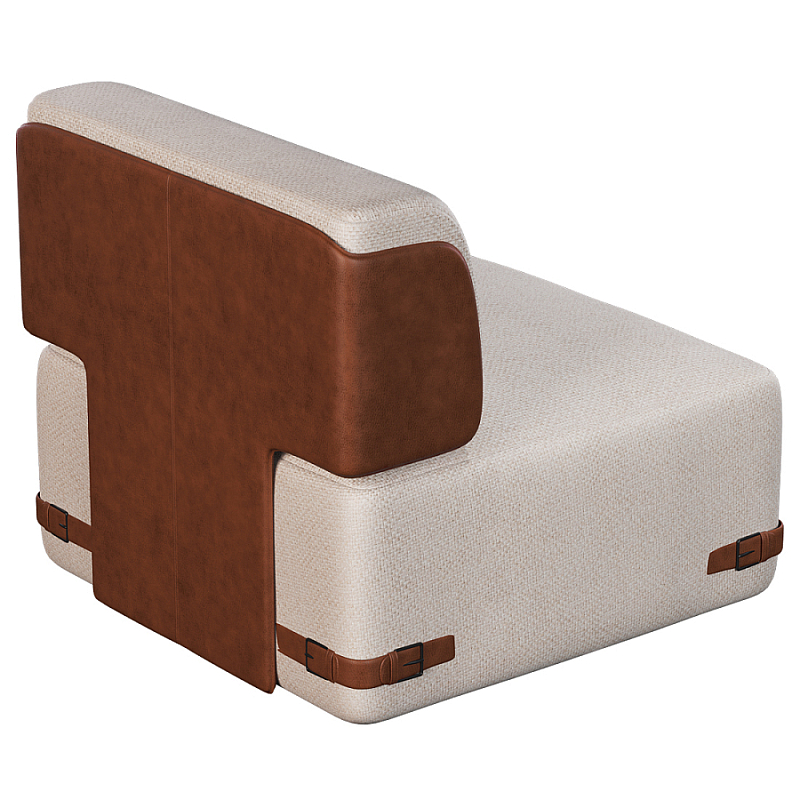 Кресло Richmond без подлокотников Молочный Коричневый в Челябинске | Loft Concept 