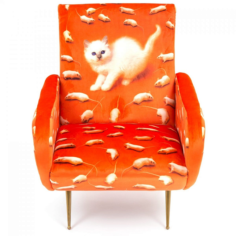 Кресло Seletti Armchair Kitten Оранжевый Латунь Кресло Seletti Armchair Kitten Оранжевый Латунь в Челябинске | Loft Concept