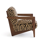 Кресло с обивкой из шенилла с тигровым принтом Tiger Chair варинант исполнения - 2 | Loft Concept в Челябинске