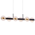 Линейный подвесной светильник с круглыми плафонами и золотистыми акцентами Aurelia Circles варинант исполнения - 1 | Loft Concept в Челябинске