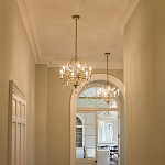 Люстра подвеная с 4-мя лампами и стеклянными подвесками в классическом стиле Feiss варинант исполнения - 2 | Loft Concept в Челябинске