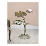 Столик приставной с тремя столешницами Тропические листья Tropical Forest gold варинант исполнения - 5 | Loft Concept в Челябинске