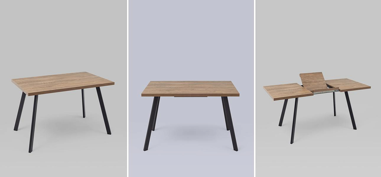 Стол обеденный Harris Collection столешница темное дерево Стол обеденный Harris Collection столешница темное дерево - Loft-Concept в Челябинске