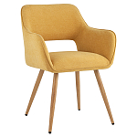 Стул в рогожке желтого цвета NEASAN STOOL варинант исполнения - 1 | Loft Concept в Челябинске