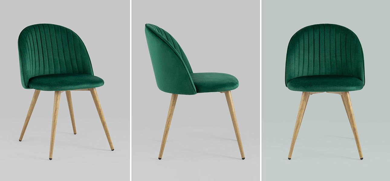 Стул Miruna Chair Изумрудно-Зеленый Велюр Стул Miruna Chair Изумрудно-Зеленый Велюр - Loft-Concept в Челябинске