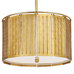 Люстра с золотым фактурным каркасом и тканевым абажуром Lustery Gold варинант исполнения - 2 | Loft Concept в Челябинске