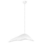 Подвесной светильник с асимметричным волнообразным абажуром и фактурной бахромой по краю Tactile Line варинант исполнения - 2 | Loft Concept в Челябинске