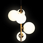 Подвесной светильник с 5-ю белыми шарообразными плафонами Bubble Chandelier варинант исполнения - 4 | Loft Concept в Челябинске