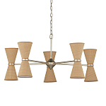 Люстра серебряного цвета с тканевыми абажурами Loft Rope Light варинант исполнения - 2 | Loft Concept в Челябинске