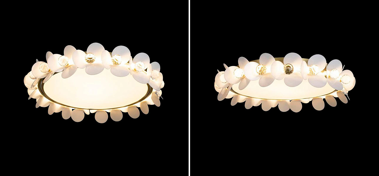 Потолочный светильник Белые Цветы White Flowers Ceiling lamp D 48 Потолочный светильник Белые Цветы White Flowers Ceiling lamp D 48 - Loft-Concept в Челябинске