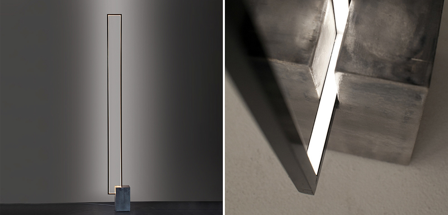 Торшер Лофт Светодиодный Rectangular Vertical LED Floor Lamp Торшер Лофт Светодиодный Rectangular Vertical LED Floor Lamp - Loft-Concept в Челябинске