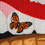 Картина вышивка бисером Grill Cut Out With Butterfly варинант исполнения - 2 | Loft Concept в Челябинске