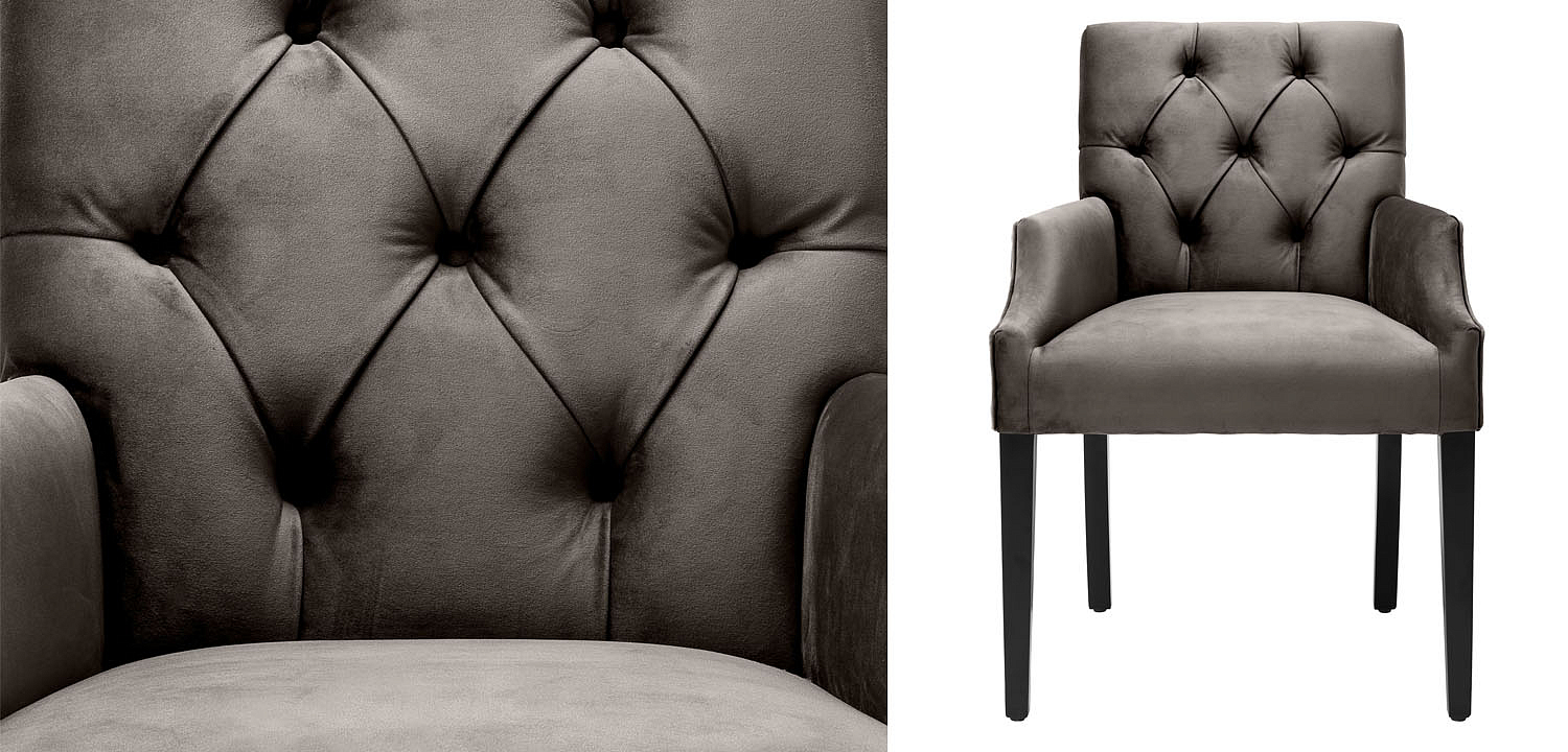 Стул Eichholtz DINING CHAIR ATENA WITH ARM dark Стул Eichholtz DINING CHAIR ATENA WITH ARM dark - Loft-Concept в Челябинске