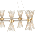 Люстра круглая с фактурными абажурами из тонких металлических палочек Wild Thorns варинант исполнения - 1 | Loft Concept в Челябинске