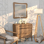 Зеркало квадратное c деревянной рамой из массива дуба Tasteful Furniture варинант исполнения - 3 | Loft Concept в Челябинске