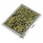 Портсигар на 10 сигарет с газовой зажигалкой из натурального камня Змеевик Светлый Stone Cigarettes Cases варинант исполнения - 4 | Loft Concept в Челябинске