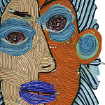 Арт-Объект плетеный из нитей Абстрактный портрет Joana Schneider  варинант исполнения - 1 | Loft Concept в Челябинске