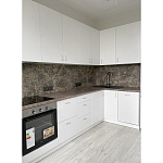 Угловой кухонный гарнитур белый и столешница под мрамор Gene Kitchen Set варинант исполнения - 3 | Loft Concept в Челябинске