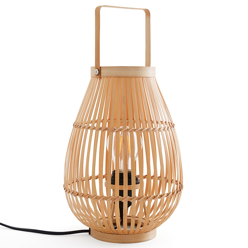 Настольная лампа ручной работы из бамбука Bamboo Grove Бежевый Настольная лампа ручной работы из бамбука Bamboo Grove Бежевый в Челябинске | Loft Concept