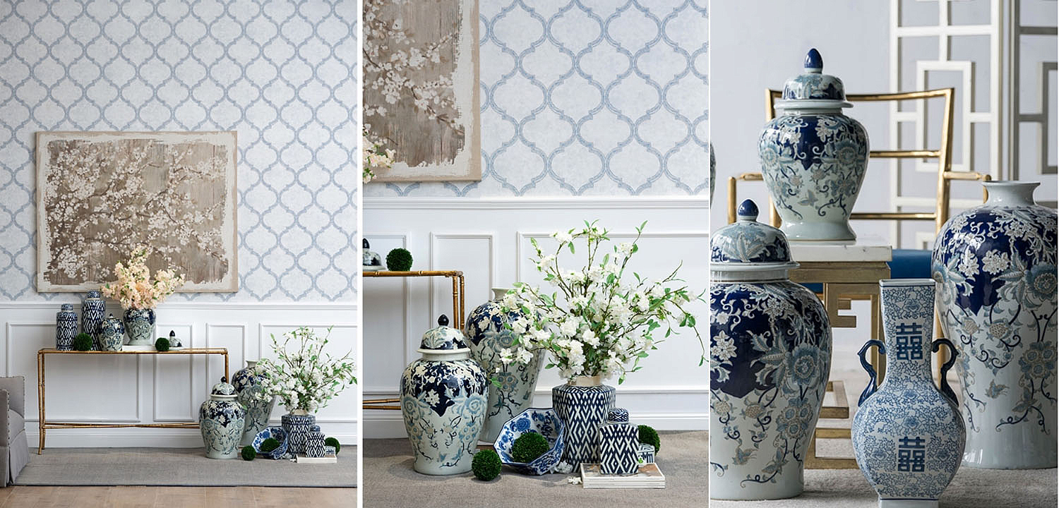 Ваза Blue & White Ornament Vase 62 Ваза Blue & White Ornament Vase 62 - Loft-Concept в Челябинске