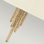 Люстра подвесная с широким белым текстильным абажуром и вертикальными декоративными элементами Hinkley варинант исполнения - 4 | Loft Concept в Челябинске