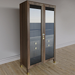 Дизайнерский шкаф витрина Elsa Dreams Walnut с 4-мя ящиками варинант исполнения - 3 | Loft Concept в Челябинске