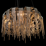 Люстра подвесная круглая с изогнутыми металлическими дугами и ниспадающими цепочками 65 см Atlantis Chain варинант исполнения - 17 | Loft Concept в Челябинске