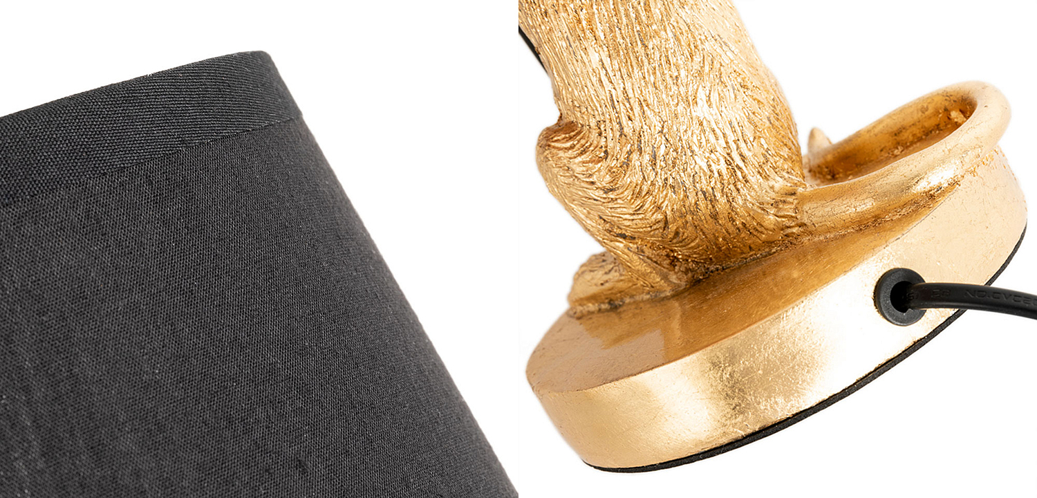 Настольная лампа Gold Mouse holding a black lamp Настольная лампа Gold Mouse holding a black lamp - Loft-Concept в Челябинске