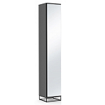 Шкаф-пенал с зеркальной дверцей и фасадом цвета графит Strict Lines варинант исполнения - 1 | Loft Concept в Челябинске