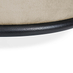 Банкетка круглая бежевый велюр на 4-х металлических ножках черного цвета SANJAY варинант исполнения - 3 | Loft Concept в Челябинске