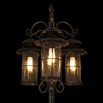 Уличный фонарь с тремя стеклянными плафонами и коваными элементами Elysian Lanterns варинант исполнения - 5 | Loft Concept в Челябинске