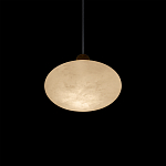 Подвесной светильник с плафоном в виде эллипса из белого алебастра Cryptocrystalline Stone варинант исполнения - 4 | Loft Concept в Челябинске